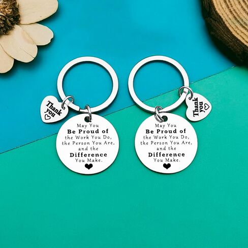 Thank You Gift for Women Men Keychain Coworker Going Away Gift Volunteer Employee Social Worker Mentor Appreciation Jewelry for CNA RN Nurse Doctor Teacher Retirement Gifts in Saudi Arabia