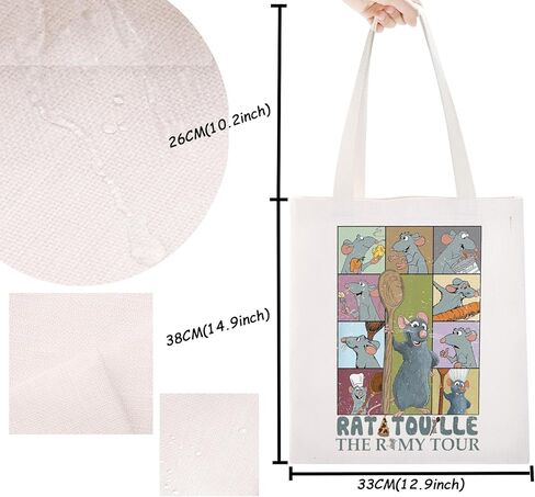 TSOTMO Cartoon Movie Merch Tote Bag For Cartoon Fans Mouse Chef Gift Chef Remy Cook Gift Remy Little Chef Inspired Bag (REMY TOUR) in Saudi Arabia