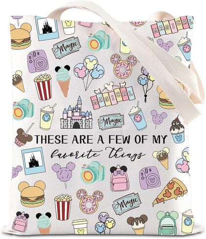 Fairytale Fans Tote Bag Vacation Trip Gift Mouse Ice Cream Shoulder Bag WDW Magic Gift Snacks Lover Gifts (ICE things 2) in Saudi Arabia