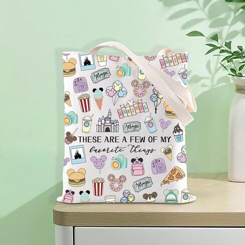 Fairytale Fans Tote Bag Vacation Trip Gift Mouse Ice Cream Shoulder Bag WDW Magic Gift Snacks Lover Gifts (ICE things 2) in Saudi Arabia