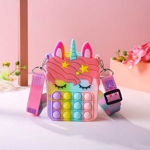 Fidget Bag, Small Pop Purse for Women Pop Bag, Silicone Fidget Shoulder Bag, Best Gifts in Saudi Arabia