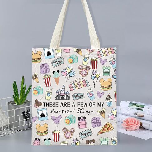 Fairytale Fans Tote Bag Vacation Trip Gift Mouse Ice Cream Shoulder Bag WDW Magic Gift Snacks Lover Gifts (ICE things 2) in Saudi Arabia