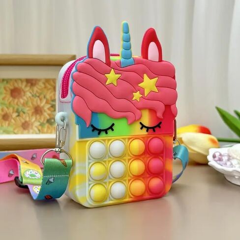 Fidget Bag, Small Pop Purse for Women Pop Bag, Silicone Fidget Shoulder Bag, Best Gifts in Saudi Arabia