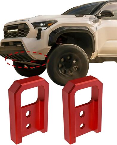 خطافات سحب لسيارة Tacoma 2024-2026/Land Cruiser 250 2024-2025/4Runner 2025-2026، خطافات سحب السيارة متوافقة مع ملحقات Toyota Tacoma/4Runner/Land Cruiser 250 (أحمر) in Kuwait