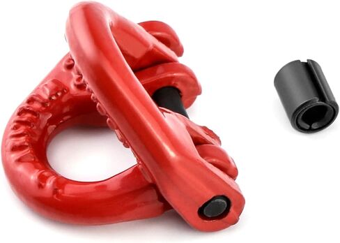 QWORK G80 Alloy Steel Coupling Link, 4 Pack 1/4" Hammer Lock Chain Connector, 2645 lbs Working Load Limit, Red in Saudi Arabia