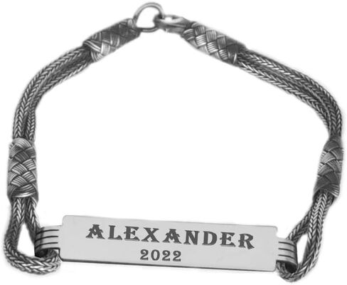 silver viking bracelet for men, personalized mens bracelet, bracelet oxidized, mens silver bracelet in Saudi Arabia