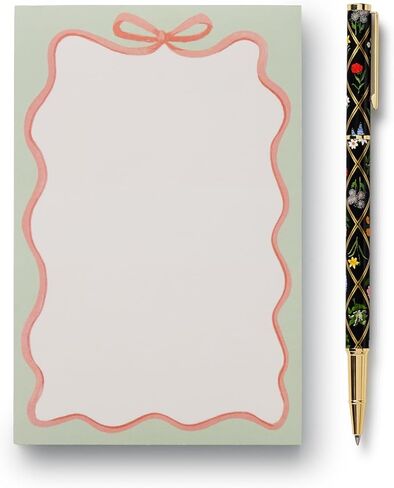 شركة RIFLE PAPER CO. قلم حبر جاف لدراسة الحديقة، 5.375 بوصة طول، حبر جل أسود قابل لإعادة الملء، طرف كرة دوارة 0.5 مم، جسم من الفولاذ المقاوم للصدأ، لمسات نحاسية، رسم توضيحي بالألوان الكاملة in Kuwait