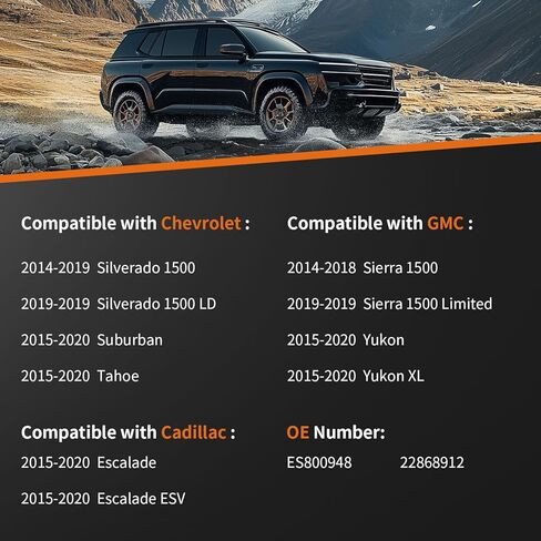 أطراف قضيب ربط خارجي أمامي LCWRGS يناسب Chevy Silverado 1500 14-2019، Tahoe/Suburban 15-2020، GMC Sierra 1500 24-2018، Sierra 1500 Limited 2019، Yukon (XL) 15-2020، Cadillac Escalade 15-2020 - قطعتان in Saudi Arabia