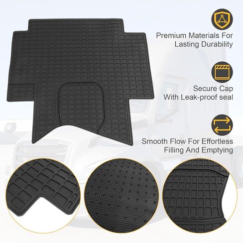 Floor Mats for Freightliner Cascadia 113 115 2008-2020 | Heavy Duty All-Weather Rubber Floor Liners | 3PCS Set Cargo Guard | Custom Fit Truck Accessories in Kuwait
