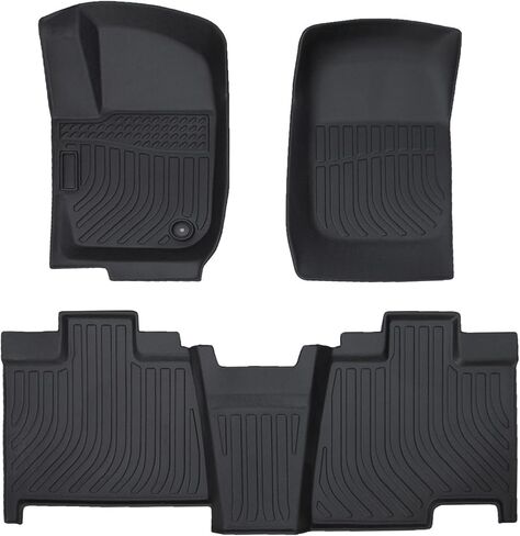 GXARTS TPE Floor Mats Liner Compatible with Ford Explorer & Mercury Mountaineer 2006-2010 (Only fits 2nd Row Bench/Bucket no Center Console Models) All Weather Non-Slip Waterproof Floor Liners in Saudi Arabia