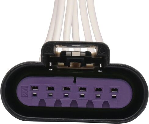 Headlight Connector Pigtail 13584094 16584094 88953153 88988944 1P1599 S-1479 EC977 PT1558 645-595 Lucerne Rendezvous Black and Purple 6 Term. Female 2002 2006 2007 2008 2009 02 06 07 08 09 in Saudi Arabia
