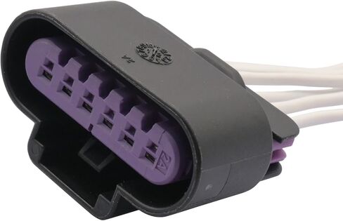 Headlight Connector Pigtail 13584094 16584094 88953153 88988944 1P1599 S-1479 EC977 PT1558 645-595 Lucerne Rendezvous Black and Purple 6 Term. Female 2002 2006 2007 2008 2009 02 06 07 08 09 in Saudi Arabia