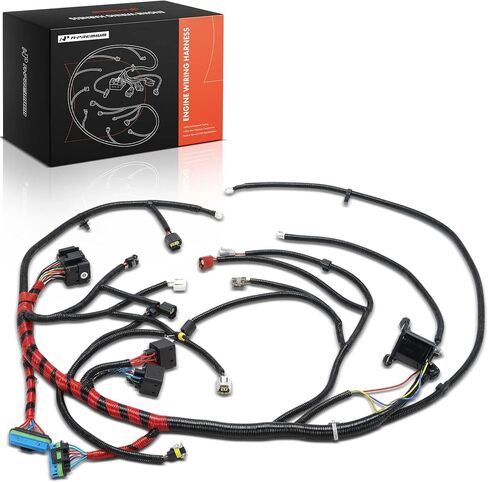 حزام أسلاك المحرك A-Premium متوافق مع 2000-2001 Ford F250 F350 F450 F550 Super Duty 7.3L ديزل مع ناقل حركة أوتوماتيكي وانبعاثات كاليفورنيا، تم تصميمه بعد 10/25/1999 in Saudi Arabia