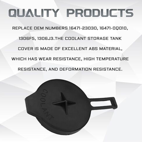 1PCS Engine Coolant Reservoir Tank Lid Cap Cover, Repalce OEM# 6471-23030 1306F5 Reservoir Tank Cap, Car Engine Accessories Radiator Cap Fits for Toyota Corolla 2014-2019, Yaris in Kuwait