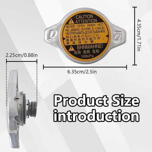 2 Pcs 16401-31520 1640131650 Radiator Cap Replacement Compatible for 2007-2017 Lexus RX350, Replace for 16401-31650, 16401-31480, 16401-46610 -Yellow in Kuwait