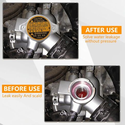 2 Pcs 16401-31520 1640131650 Radiator Cap Replacement Compatible for 2007-2017 Lexus RX350, Replace for 16401-31650, 16401-31480, 16401-46610 -Yellow in Kuwait