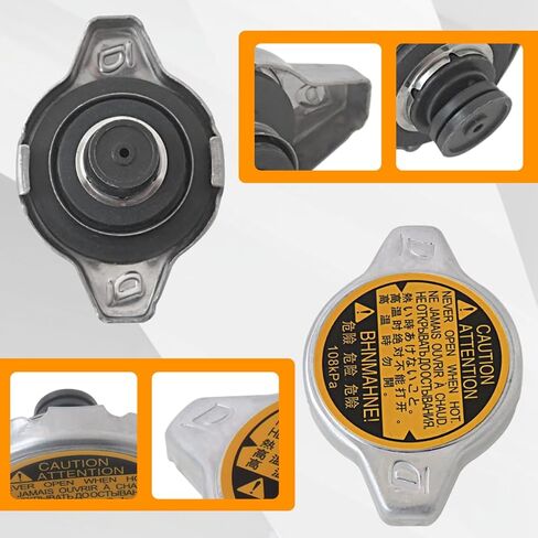 2 Pcs 16401-31520 1640131650 Radiator Cap Replacement Compatible for 2007-2017 Lexus RX350, Replace for 16401-31650, 16401-31480, 16401-46610 -Yellow in Kuwait