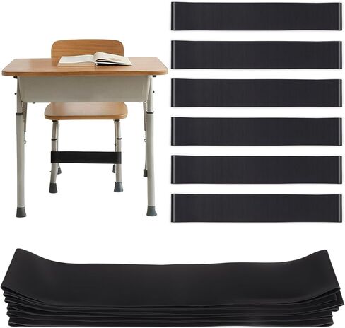 6 Pack Chair Bands for Kids with Fidgety Feet, ADHD Tools for Kids, Sensory Bands for Classroom Home Chairs, Fidget Bands for Flexible Seating, Blue in Kuwait