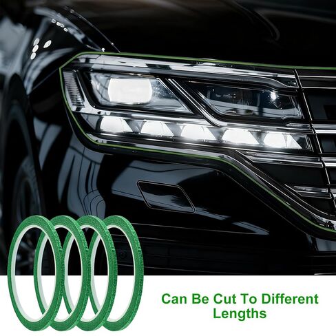 8 Rolls Green Pin Stripe Tape for Car, 1/8 Inch Width Thin Fine Line Masking Tape, Impermeable and Removable Pinstriping Tape for Painters Automotive DIY Car Auto Paint Wall Art (175 Yards Total) in Kuwait