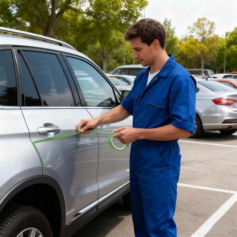 8 Rolls Green Pin Stripe Tape for Car, 1/8 Inch Width Thin Fine Line Masking Tape, Impermeable and Removable Pinstriping Tape for Painters Automotive DIY Car Auto Paint Wall Art (175 Yards Total) in Kuwait