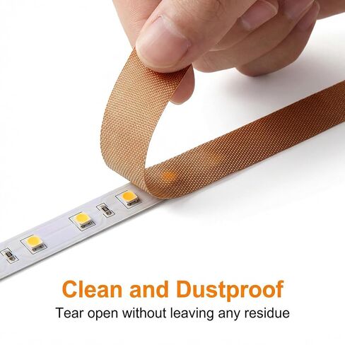 3 قطع شريط إضاءة LED، غطاء قناع خافت للضوء، 0.59 بوصة × 29 قدم، أشرطة توزيع LED، ملصق غطاء من الألياف الزجاجية باللون البيج والأبيض in Saudi Arabia