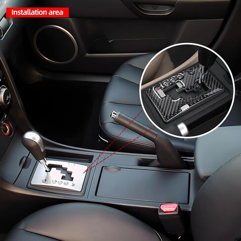BETTERHUMZ متوافق مع Mazda 3 Axela 2004 2005 2006 2007 2008 2009 Mazdaspeed 3 من ألياف الكربون لوحدة التحكم المركزية ديكور لوحة ناقل الحركة وملحقات ضبط السيارة الداخلية in Saudi Arabia