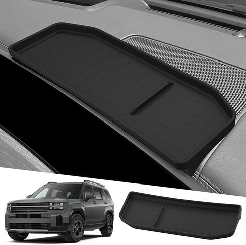 خلف صندوق تخزين الشاشة لشركة Hyundai Santa Fe 2024 2025 منظم وحدة التحكم المركزية صندوق تخزين لوحة القيادة مناسب للملحقات الداخلية للشاشة مقاس 12.3 بوصة in Kuwait