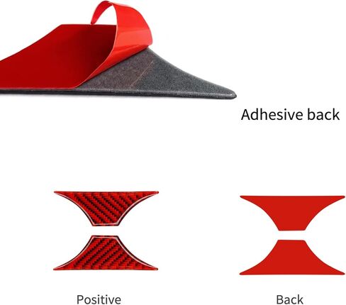 Carbon Fiber Center Console Cup Holder Frame Panel Cover Trim Compatible with Mazda CX-5 2017 2018 2019 2020 2021 2022 Interior Accessory Red (2Pcs) in Kuwait