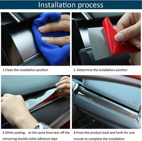 for Honda 10th Civic 2016 2017 2018 2019 2020 2021 ABS Engineering Plastics,Carbon Fiber Print Interior Center Consoles Instrument Panel Dashboard Trims Air Outlet Cover Accessories 9Pcs (RED) in Saudi Arabia