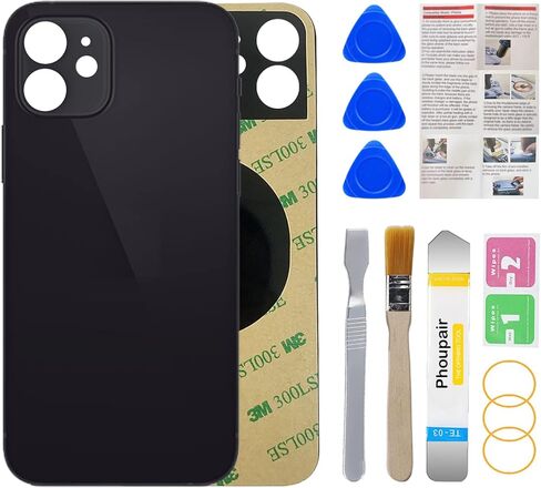 OEM Rear Back Glass Replacement for iPhone 12 6.1 Inches with Professional Repair Tool Kit (Red) in Kuwait