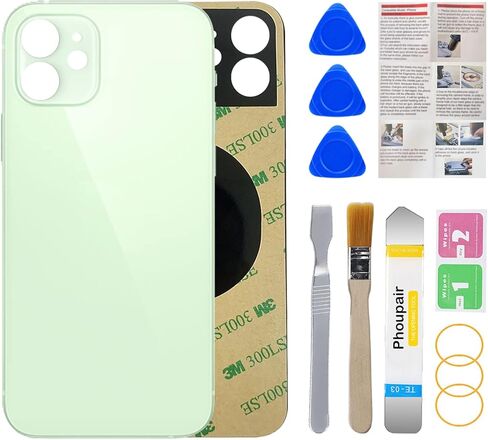 OEM Rear Back Glass Replacement for iPhone 12 6.1 Inches with Professional Repair Tool Kit (Red) in Kuwait