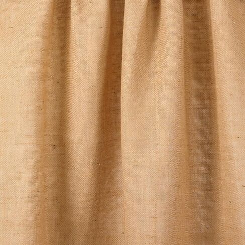 SARO LIFESTYLE Rustic Farmhouse Style Burlap Jute Lined Curtain Panel, 42" x 84", Natural in Saudi Arabia