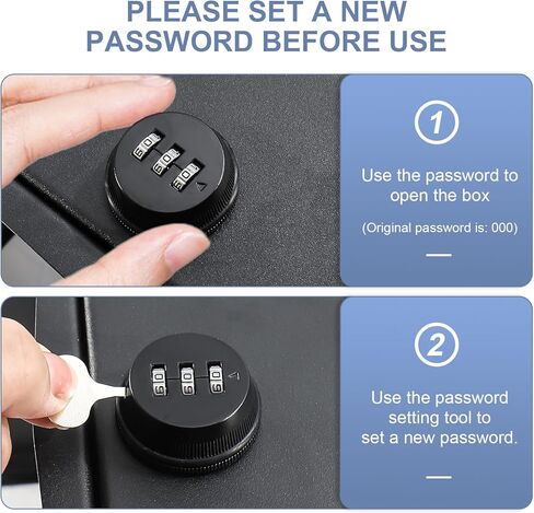 صندوق أمان بقفل وحدة التحكم المركزية متوافق مع Jeep Wrangler JL 4XE 2018-2025 لملحقات Gladiator JT الداخلية ومسند الذراع ودرج منظم الأمان مع كلمة مرور مجمعة مكونة من 3 أرقام in Kuwait