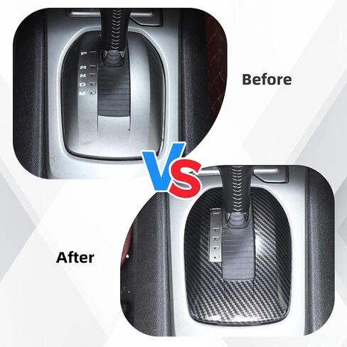 Carbon Fiber Gear Shift Panel Cover Trim Kit, 2Pcs Interior Trim Sticker Accessories for 2010-2015 Chevrolet Chevy Camaro in Saudi Arabia