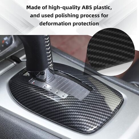 Carbon Fiber Gear Shift Panel Cover Trim Kit, 2Pcs Interior Trim Sticker Accessories for 2010-2015 Chevrolet Chevy Camaro in Saudi Arabia