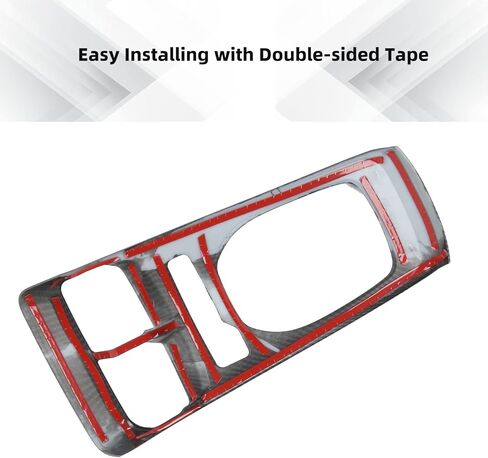 Carbon Fiber Gear Shift Panel Cover Trim Kit, 2Pcs Interior Trim Sticker Accessories for 2010-2015 Chevrolet Chevy Camaro in Saudi Arabia
