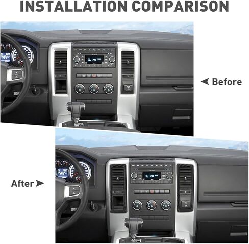 Dash Air Conditioning AC Ring Vent Cover Trim Compatible with 2010-2012 Dodge RAM Interior Accessories (Carbon Fiber) in Saudi Arabia