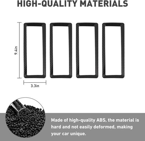 Dash Air Conditioning AC Ring Vent Cover Trim Compatible with 2010-2012 Dodge RAM Interior Accessories (Carbon Fiber) in Saudi Arabia