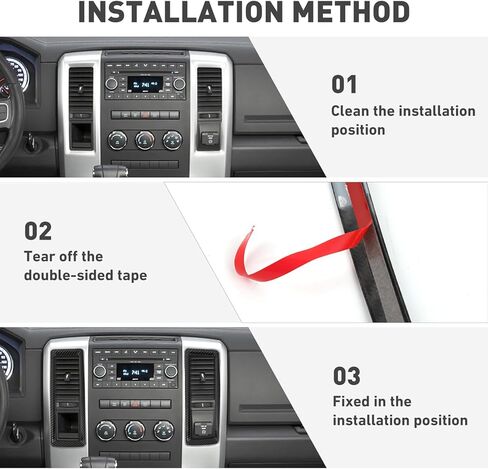 Dash Air Conditioning AC Ring Vent Cover Trim Compatible with 2010-2012 Dodge RAM Interior Accessories (Carbon Fiber) in Saudi Arabia