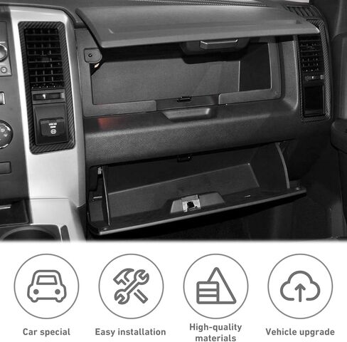 Dash Air Conditioning AC Ring Vent Cover Trim Compatible with 2010-2012 Dodge RAM Interior Accessories (Carbon Fiber) in Saudi Arabia