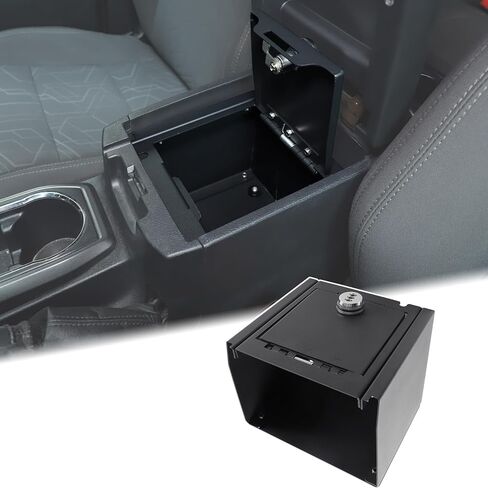 صندوق أمان لوحدة التحكم المركزية للسيارة ومسند ذراع للتخزين متوافق مع Toyota Tacoma 2016-2023 وصندوق قفل وحدة التحكم المركزية ومسند الذراع ودرج منظم للأمان مع ملحقات إدراج كلمة مرور مكونة من 3 أرقام in Saudi Arabia