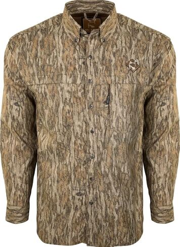 قميص Ol' Tom رجالي شبكي من الخلف بأكمام طويلة من البوليستر Mossy Oak. in Saudi Arabia