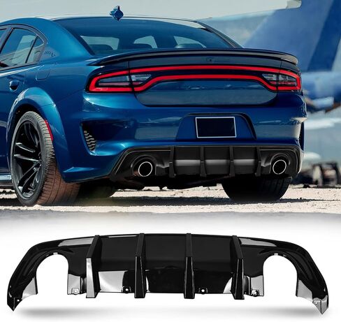 موزع روائح دودج تشارجر متوافق مع 2020-2024 تشارجر Scat SRT Daytona GT R/T V3 ناشر خلفي واسع الجسم مصد خلفي للشفاه ناشر ناشر هواء أسود لامع in Kuwait