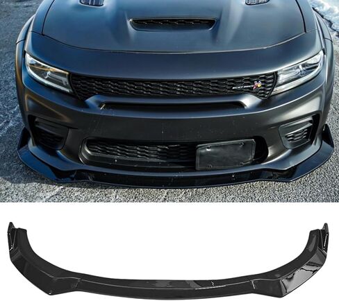 Front Bumper Lip Splitter For 2020-2023 Dodge Charger Widebody 3pcs (Gloss Black) in Saudi Arabia