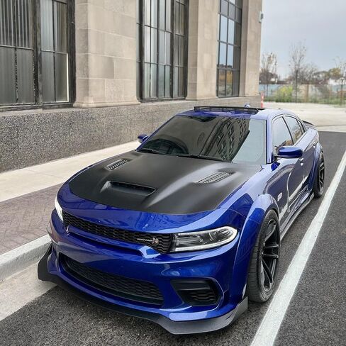 Front Bumper Lip Splitter For 2020-2023 Dodge Charger Widebody 3pcs (Gloss Black) in Saudi Arabia