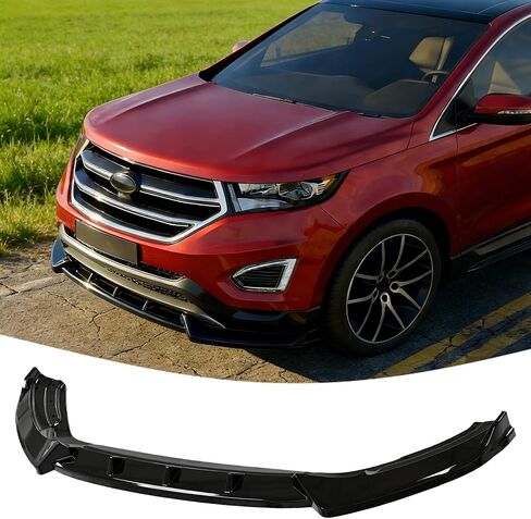 STSEV01 Front Bumper Lip Splitter Spoiler Fit for Ford Edge 2015 2016 2017 2018 Accessories SE/SEL/Titanium, 3pcs Air Dam Chin Body Kit Underbody Lip (Gloss Black) in Kuwait