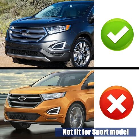 STSEV01 Front Bumper Lip Splitter Spoiler Fit for Ford Edge 2015 2016 2017 2018 Accessories SE/SEL/Titanium, 3pcs Air Dam Chin Body Kit Underbody Lip (Gloss Black) in Kuwait