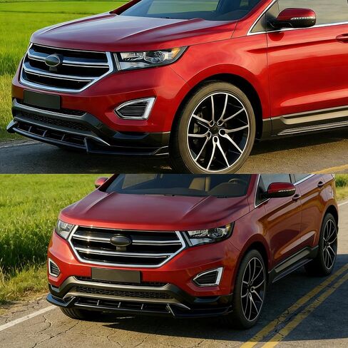 STSEV01 Front Bumper Lip Splitter Spoiler Fit for Ford Edge 2015 2016 2017 2018 Accessories SE/SEL/Titanium, 3pcs Air Dam Chin Body Kit Underbody Lip (Gloss Black) in Kuwait