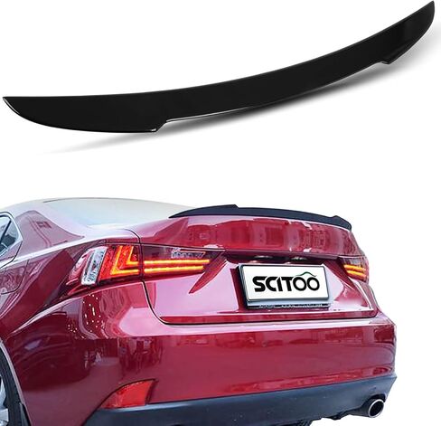 SCITOO ABS Spoiler Wing Fits for 2016-2017 for Lexus for IS200t,2014-2015 for Lexus for IS250,2016-2020 for Lexus for IS300,2014-2020 for Lexus for IS350 1PC Glossy Black Rear Trunk Spoiler Wing in Saudi Arabia