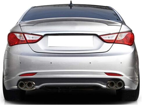 FREEMOTOR802 متوافق مع الشفة الخلفية لسيارة Hyundai Sonata 2011-2014، جناح PU أسود غير مطلي طراز IX in Saudi Arabia